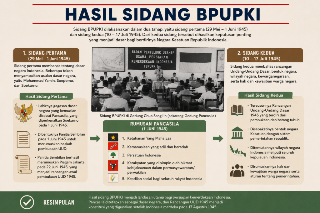 hasil sidang BPUPKI